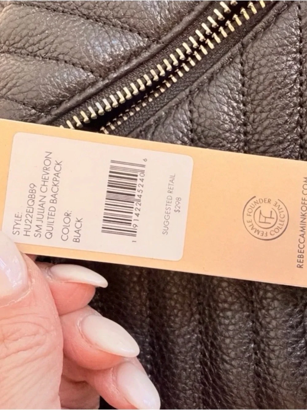 Rebecca Minkoff Small Julian Chevron Zip Backpack